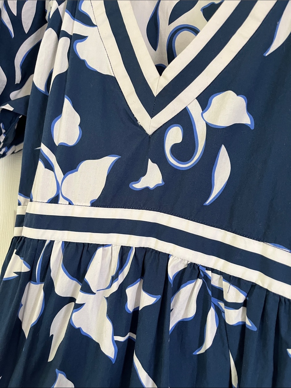 Gretchen Scott Blue White Floral Maxi Dress - Picture 6 of 12